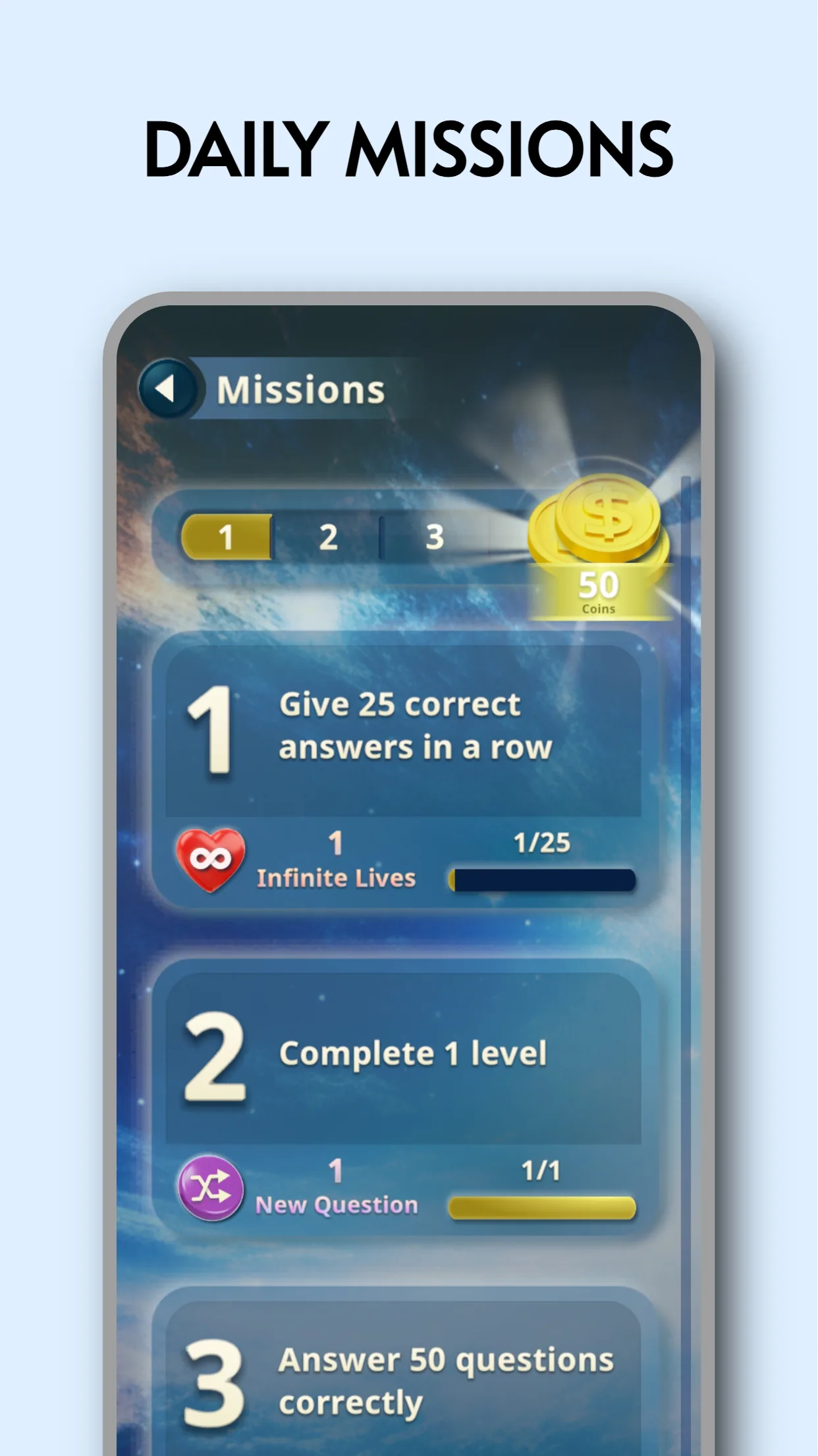 Trivia campaign screen